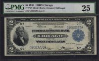 Fr.767, 1918 $2 Chicago Federal Reserve Bank ("Battleship") Note, G7663283A, Very Fine, PMG-25